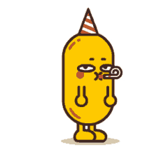 party popper banana emoji cute animated