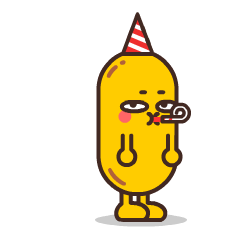 Party Popper Banana Sticker - Party Popper Banana Emoji Stickers