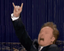 Conan Rocking Out GIF - Conan O Brien Rock On Rock Out GIFs