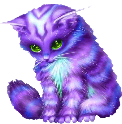 Macskák Purple Sticker - Macskák Purple Cute Stickers