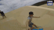 Sand Surfing Fail GIF - Sand Surfing Fail Falling Down GIFs