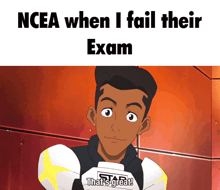 a cartoon character says that 's great when someone fails their exam