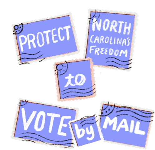 Protect North Carolinas Freedom To Vote Vote By Mail Sticker - Protect North Carolinas Freedom To Vote Vote By Mail Freedom To Vote Stickers