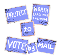 Protect North Carolinas Freedom To Vote Vote By Mail Sticker - Protect North Carolinas Freedom To Vote Vote By Mail Freedom To Vote Stickers