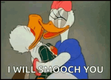 I Will Smooch You Donald Duck GIF - I Will Smooch You Donald Duck Daisy Duck GIFs