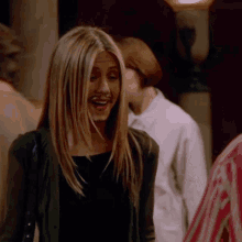 Rachel Green Long Hair Smiles Friends GIF - The Hollywood Gossip