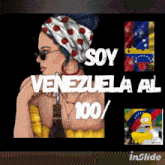 a poster that says " soy venezuela al 100 "
