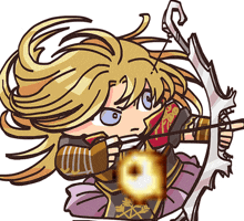 a cartoon of a girl with a bow and arrow