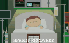 speedy recovery eric cartman south park hospital hospital bed