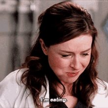 Greys Anatomy Amelia Shepherd GIF - Greys Anatomy Amelia Shepherd Im Eating GIFs