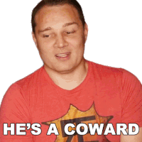 Hes A Coward Nate Sticker
