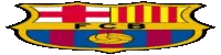 a logo for a soccer team called fc barcelona