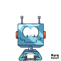 a cartoon robot says it 's monday in a bubble