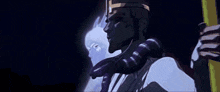 a man and a woman are standing next to each other and the woman has a crown on her head