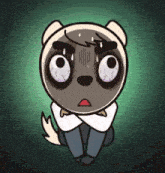 a cartoon drawing of a pug dog with a surprised look on his face