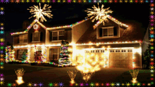 Merry Christmas Christmas Light GIF - Merry Christmas Christmas Light Fireworks GIFs