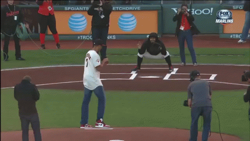 Kaepernick Throws 85 Mph First Pitch, Camera Man Gives Thanks GIF - MLB  Baseball San Francisco - Discover & Share GIFs