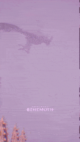 a painting of a monster with the name benemoth written on the bottom