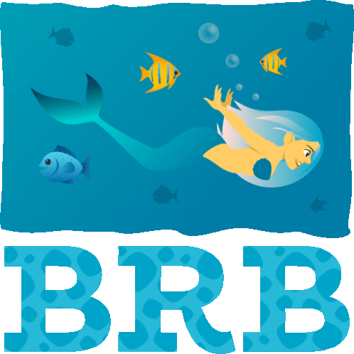 Brb Mermaid Life Sticker - Brb Mermaid Life Joypixels Stickers
