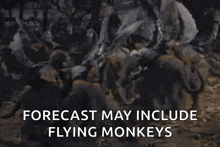 Death Mob Wizard Of Oz GIF - Death Mob Wizard Of Oz Flying Monkeys GIFs