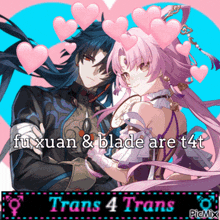 a picture of fu xuan and blade are t4t trans 4 trans picmix