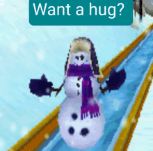 Polar Bowler Snow Man GIF - Polar Bowler Snow Man Want A Hug GIFs