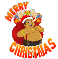 Merry Christmas Kalia Sticker - Merry Christmas Kalia Chhota Bheem Stickers