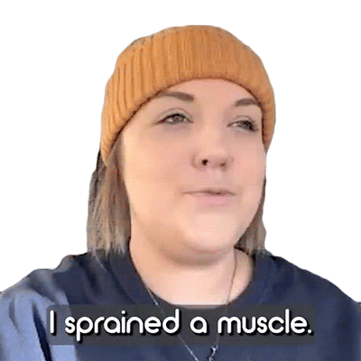 I Sprained A Muscle Happily Sticker - I Sprained A Muscle Happily I Hurt My Muscle Stickers