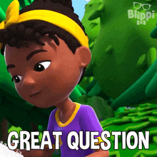 Great Question Meekah GIF - Great Question Meekah Blippi Wonders - Educational Cartoons For Kids GIFs