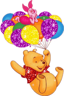 pooh balloons piglet winnie the pooh friends