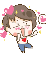 a cartoon girl is holding a bow and arrow in her mouth