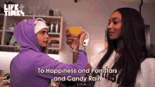 To Happiness, Pornstars And Candy Rain GIF - Jourdan Dunn Cara Delevingne Well Dunn GIFs