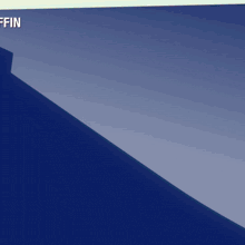 a blue background with the word fin on the bottom