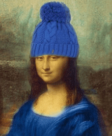 Mona Lisa With Hat GIF