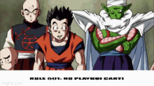 a group of cartoon characters standing next to each other with the words rule 001 : no playboi carti in the corner