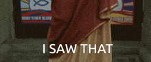 a painting of jesus with the words " i saw that " on the bottom