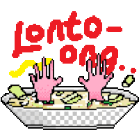 Hands Drowning In Soup With A Caption Help In Indonesian Sticker - Tukang Bubur Naik Nintendo Soup Downing Stickers