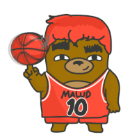 Maludbear Basketball Sticker - Maludbear Basketball Slamd Stickers