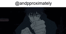 a black and white drawing of a man pointing at the camera with the words `` and approximately '' below it .