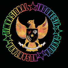 a colorful logo with a bird and the words " indonesia "