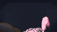 a cartoon of a girl in a bunny costume is looking out of a window .