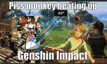 Piss Monkey GIF - Piss Monkey Genshin GIFs
