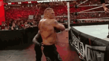 Roman Reigns Brock Lesnar GIF - Roman Reigns Brock Lesnar Push GIFs