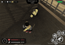 a screenshot of a video game that says round begins in 0:26