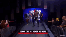 kenny king w / honor no more is walking down a ramp