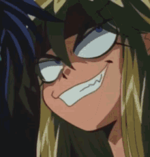 a close up of a cartoon character making a funny face with his mouth open