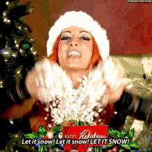Becky Lynch Let It Snow GIF - Becky Lynch Let It Snow Wwe GIFs