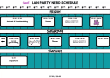 Lan Party Schedule Friday GIF - Lan Party Schedule Friday Saturday GIFs