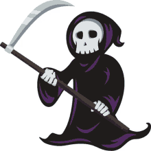 grim reaper halloween party joypixels death skeleton with a scythe