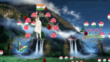 Happy Independence Day Indian Independence Day GIF - Happy Independence Day Indian Independence Day Flowers GIFs